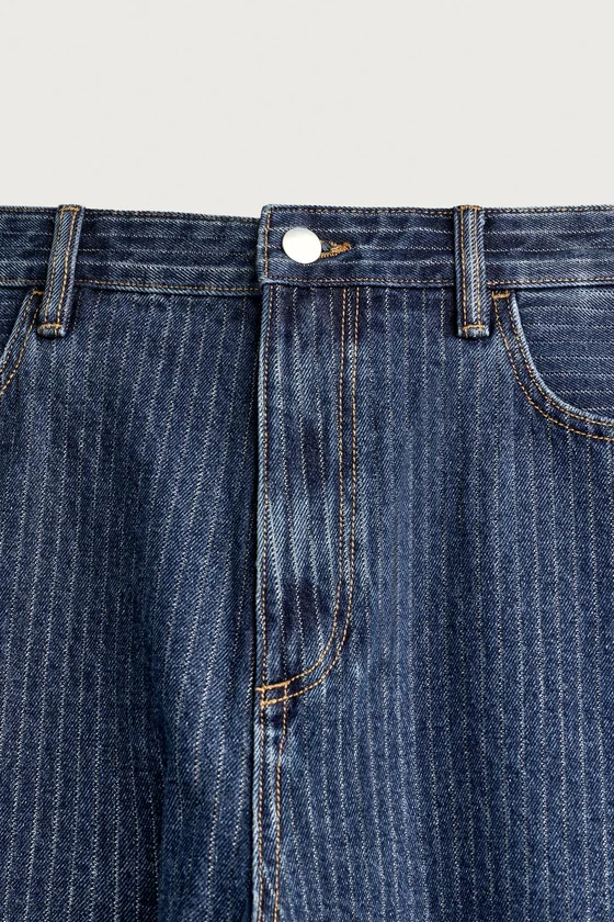 ДЖИНСЫ TAPERED WIDE FIT В ПОЛОСКУ