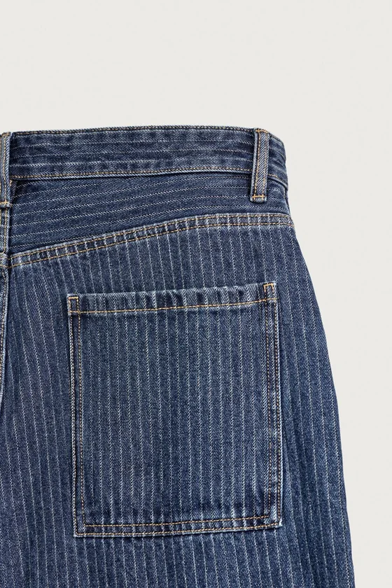 ДЖИНСЫ TAPERED WIDE FIT В ПОЛОСКУ