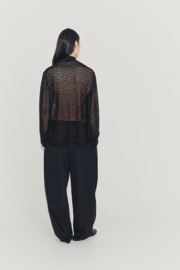 РУБАШКА С ДЕКОРОМ ИЗ БУСИН коллекция Zara «ZW»
