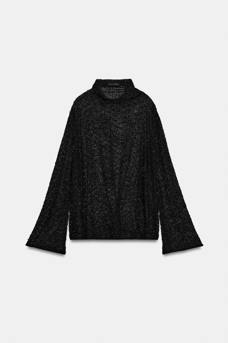 РУБАШКА С ДЕКОРОМ ИЗ БУСИН коллекция Zara «ZW»