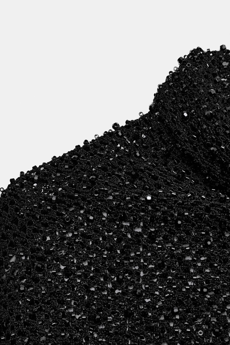 РУБАШКА С ДЕКОРОМ ИЗ БУСИН коллекция Zara «ZW»
