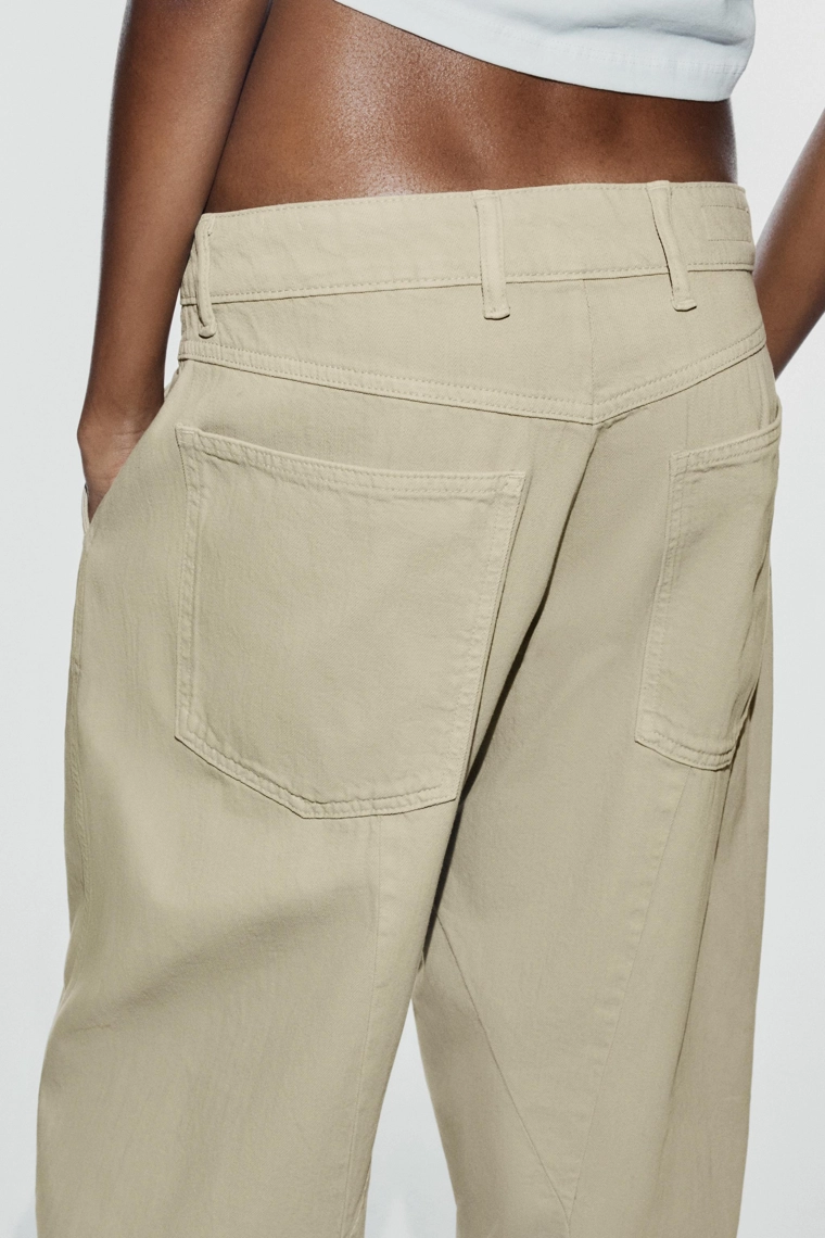 Джинсы chino средней посадки trf barrel fit