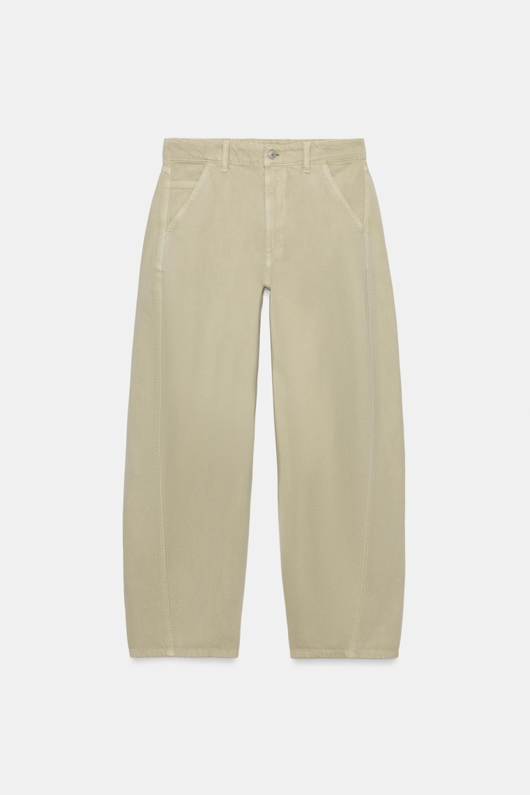 Джинсы chino средней посадки trf barrel fit