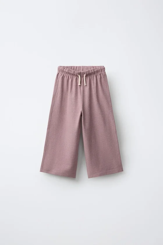 БРЮКИ WIDE LEG ГЛАДКОЙ ТЕКСТУРЫ