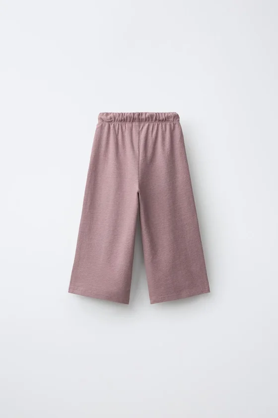 БРЮКИ WIDE LEG ГЛАДКОЙ ТЕКСТУРЫ