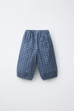 Джинсы в клетку багги- Заказать в России