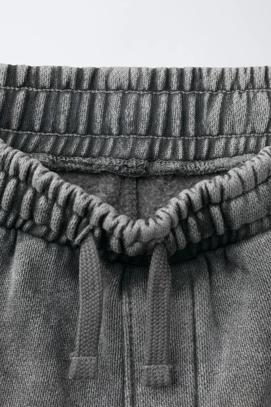 БРЮКИ WIDE LEG С ЭФФЕКТОМ ПОТЕРТОСТИ