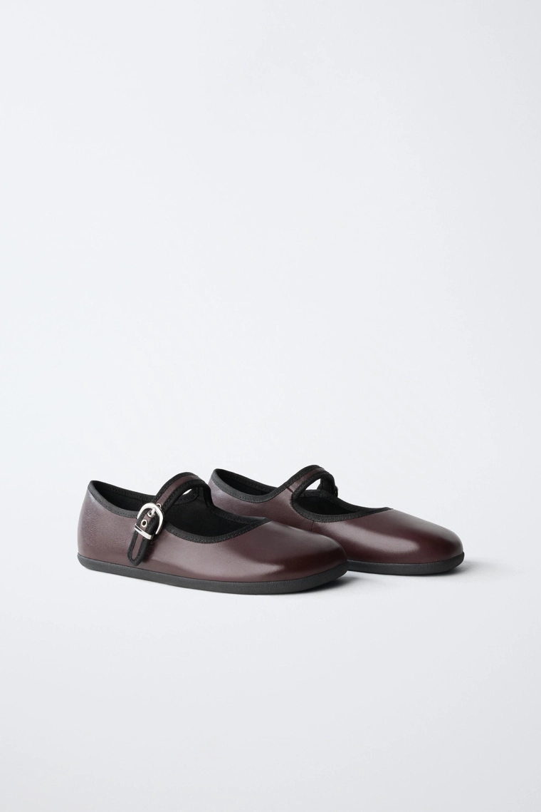 Балетки barefoot из натуральной кожи
