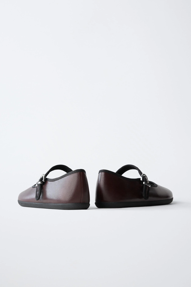 Балетки barefoot из натуральной кожи