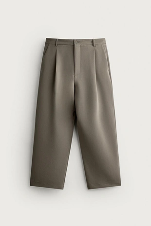 Брюки Relaxed Fit со складками- Заказать в России