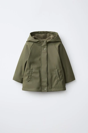 Прорезиненный однотонный дождевик Water Resistant- Заказать в России