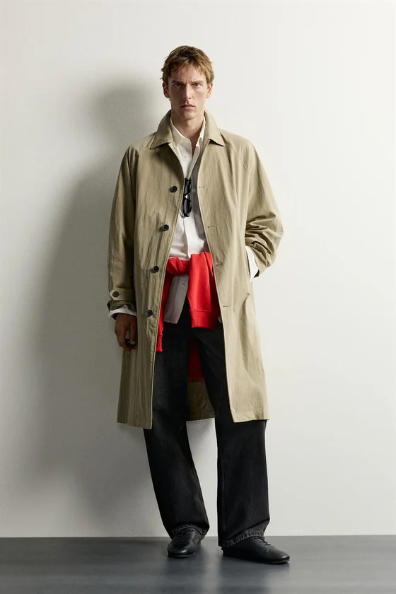 КОНТРАСТНЫЙ ТРЕНЧ RELAXED FIT