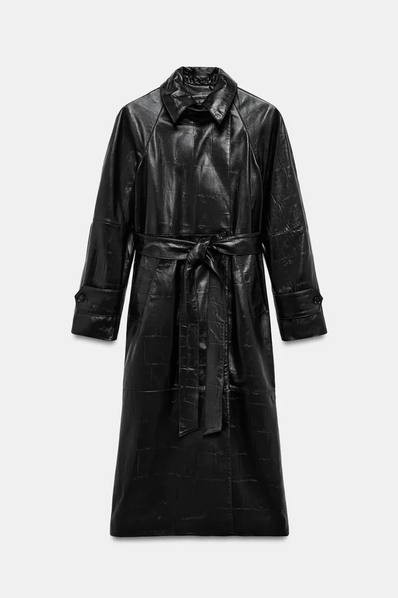 ДЛИННЫЙ ТРЕНЧ ИЗ 100% КОЖИ — ZW COLLECTION