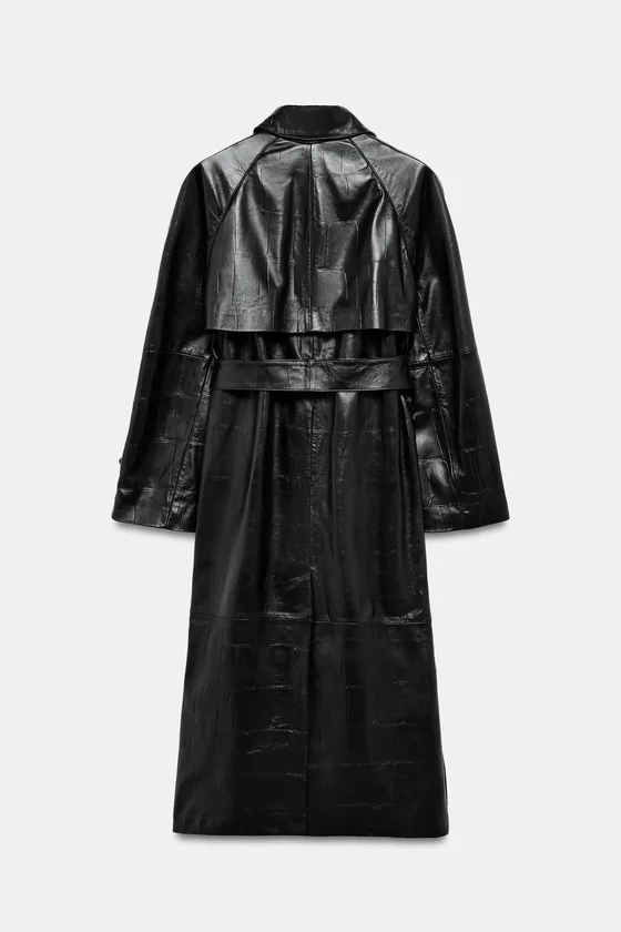 ДЛИННЫЙ ТРЕНЧ ИЗ 100% КОЖИ — ZW COLLECTION