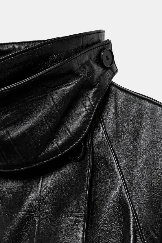ДЛИННЫЙ ТРЕНЧ ИЗ 100% КОЖИ — ZW COLLECTION