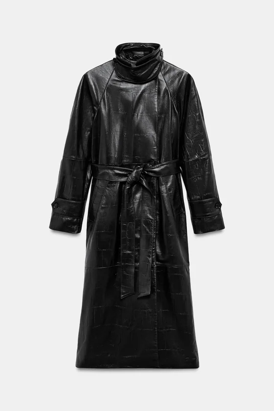 ДЛИННЫЙ ТРЕНЧ ИЗ 100% КОЖИ — ZW COLLECTION