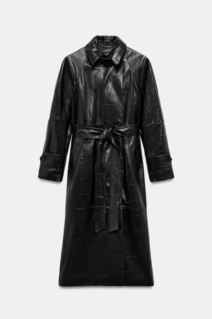 Длинный тренч из 100% кожи — Zw Collection- Заказать в России