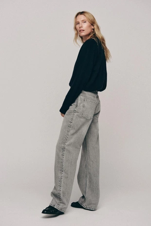 Grey | 8228/021/802 - Zara Джинсы Z1975 REGULAR с высокой посадкой
