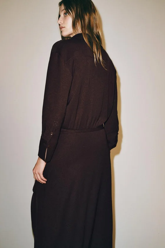 ПЛАТЬЕ С ЗАПАХОМ В БЕЛЬЕВОМ СТИЛЕ — ZW COLLECTION