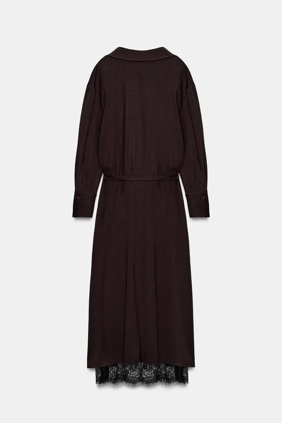 ПЛАТЬЕ С ЗАПАХОМ В БЕЛЬЕВОМ СТИЛЕ — ZW COLLECTION