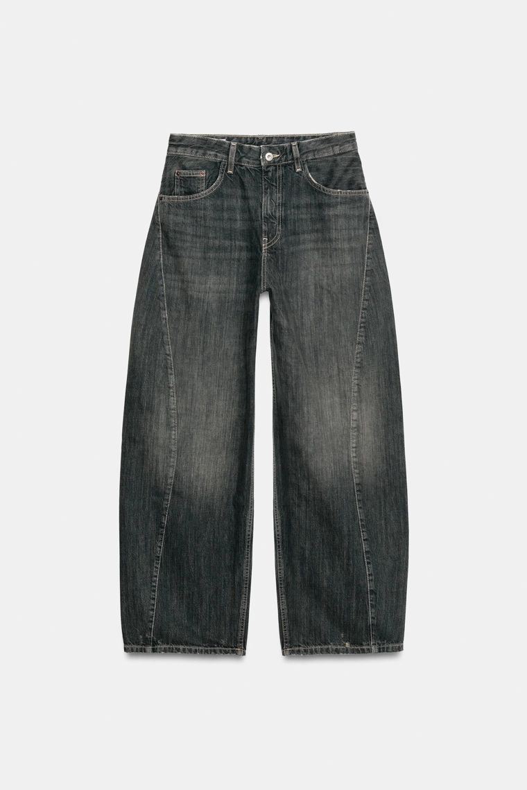 Джинсы trf baggy oversize средней посадки