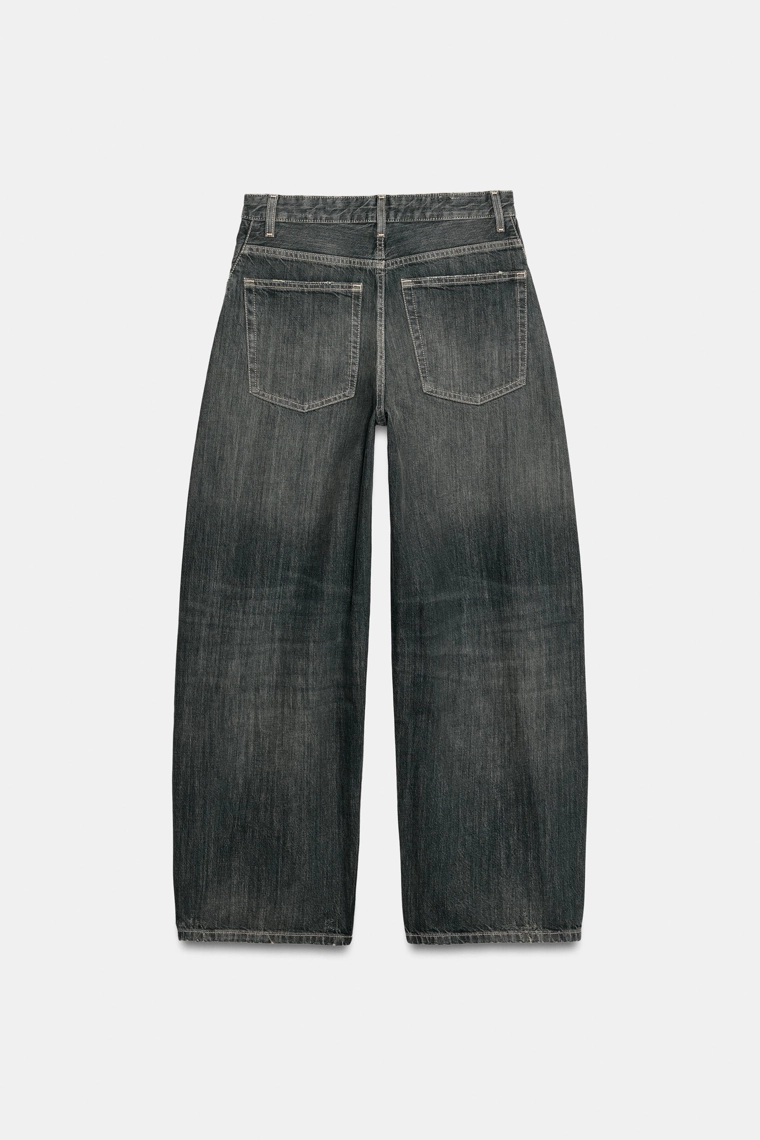 Джинсы trf baggy oversize средней посадки