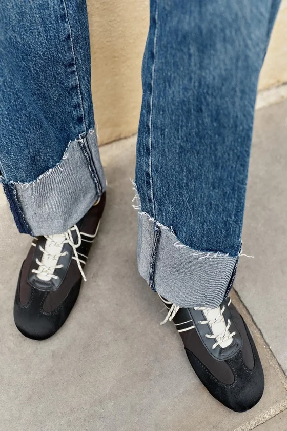 ДЖИНСЫ Z1975 BAGGY СО СРЕДНЕЙ ПОСАДКОЙ И ОТВОРОТАМИ