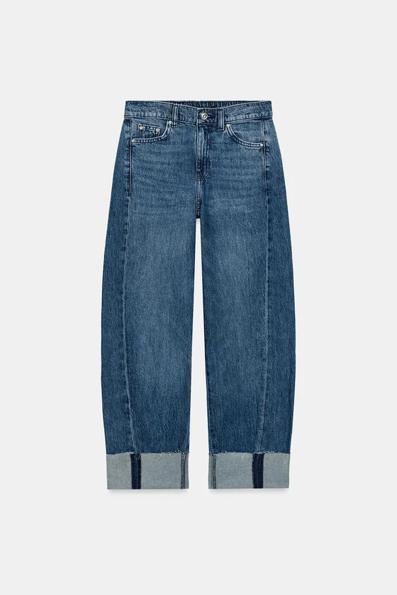ДЖИНСЫ Z1975 BAGGY СО СРЕДНЕЙ ПОСАДКОЙ И ОТВОРОТАМИ