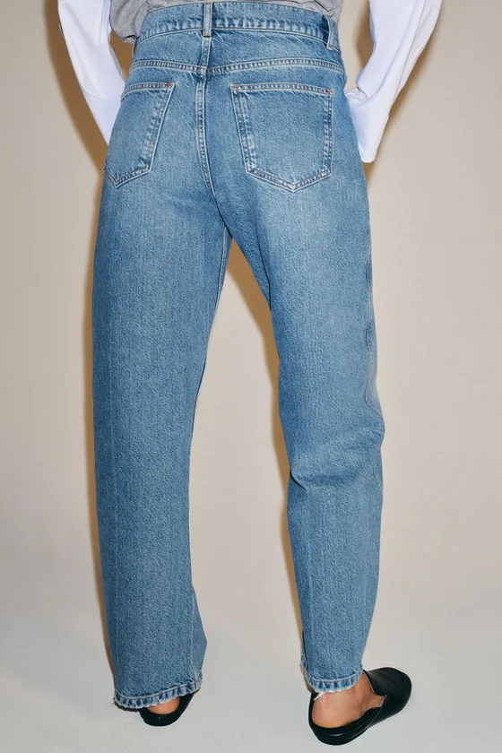 ДЖИНСЫ CURVED STRAIGHT СО СРЕДНЕЙ ПОСАДКОЙ — ZW COLLECTION