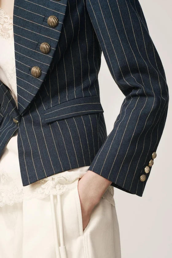 БЛЕЙЗЕР В ТОНКУЮ ПОЛОСКУ — THE ITEM