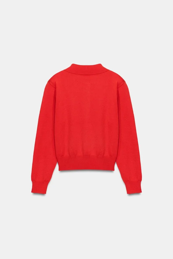 ТРИКОТАЖНЫЙ ПОЛО С ПОДПЛЕЧНИКАМИ