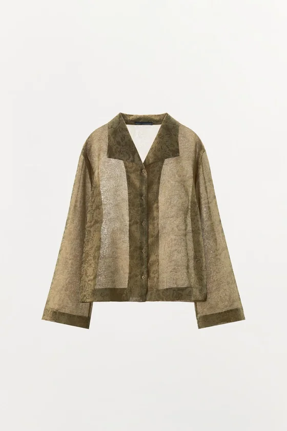 РУБАШКА JACQUARD ИЗ СМЕСОВОГО КУПРО