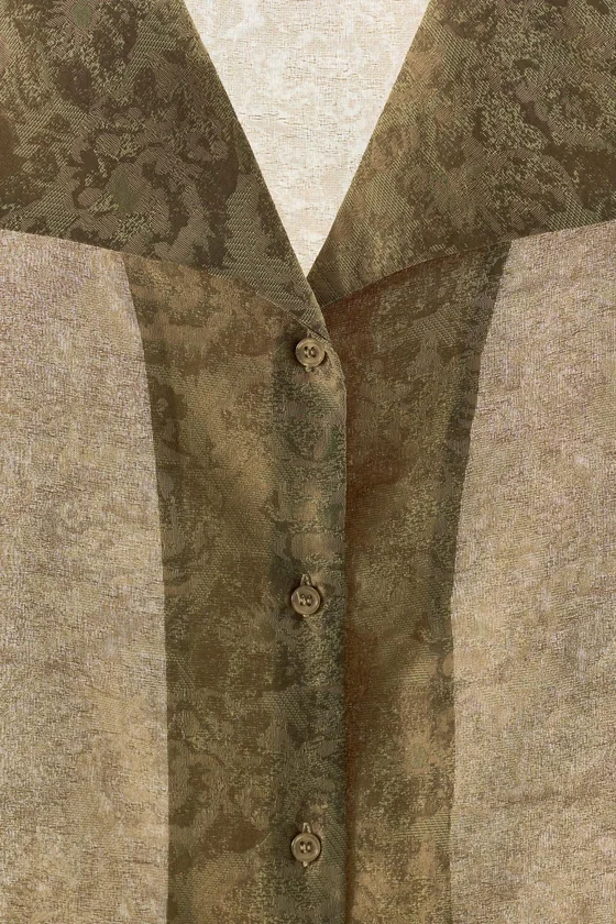 РУБАШКА JACQUARD ИЗ СМЕСОВОГО КУПРО
