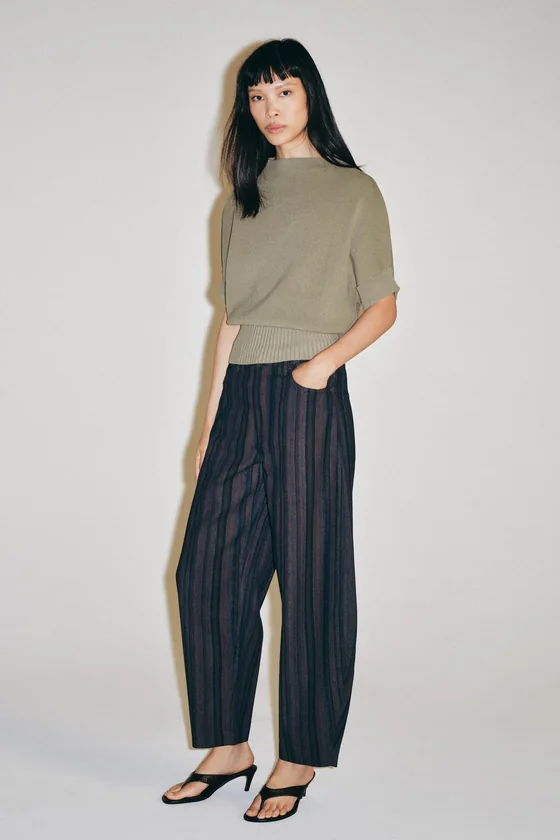 ДЖИНСЫ TAPERED С ВЫСОКОЙ ПОСАДКОЙ — ZW COLLECTION