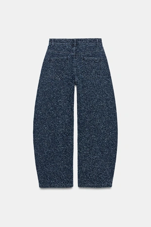 Джинсы Wide Leg со средней посадкой и фактурной тканью — Zw Collection- Заказать в России