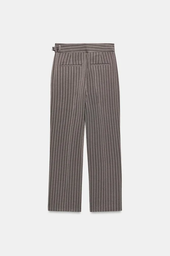 БРЮКИ В ПОЛОСКУ С ЗАЩИПАМИ — ZW COLLECTION