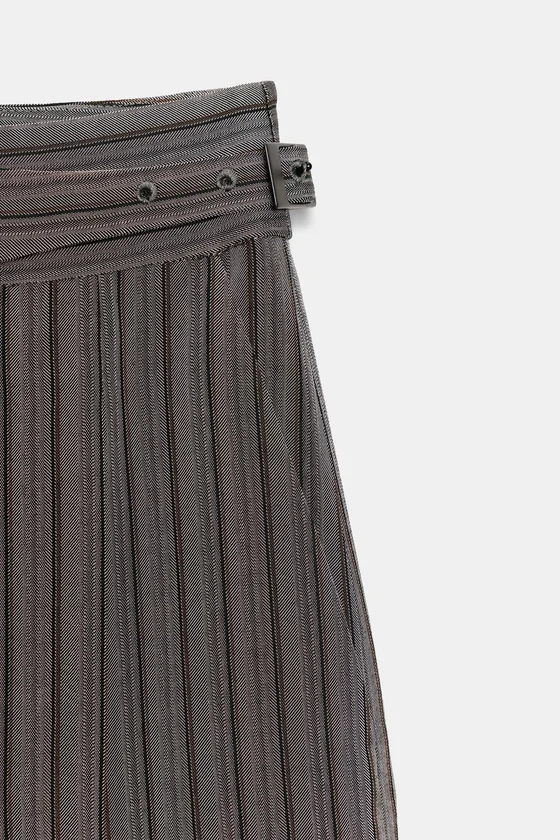 БРЮКИ В ПОЛОСКУ С ЗАЩИПАМИ — ZW COLLECTION