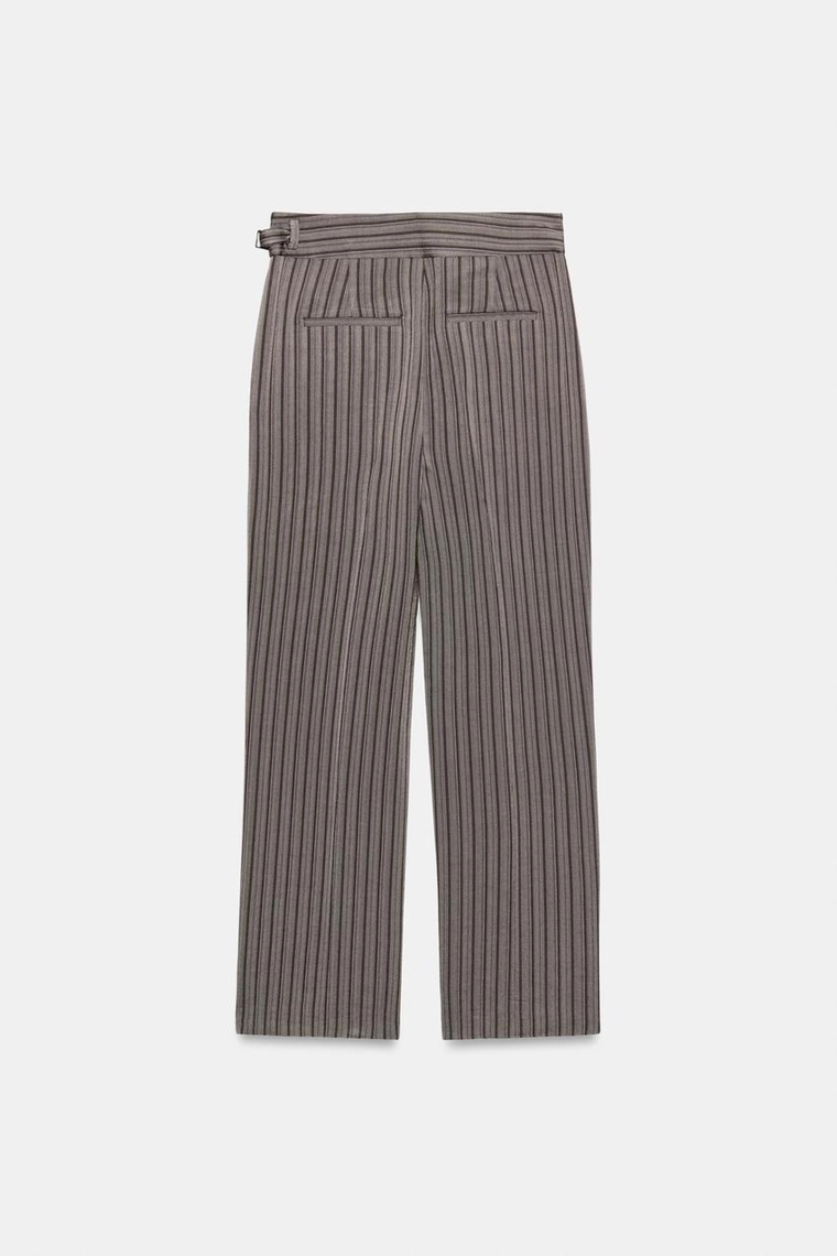 БРЮКИ В ПОЛОСКУ С ЗАЩИПАМИ — коллекция Zara «ZW»