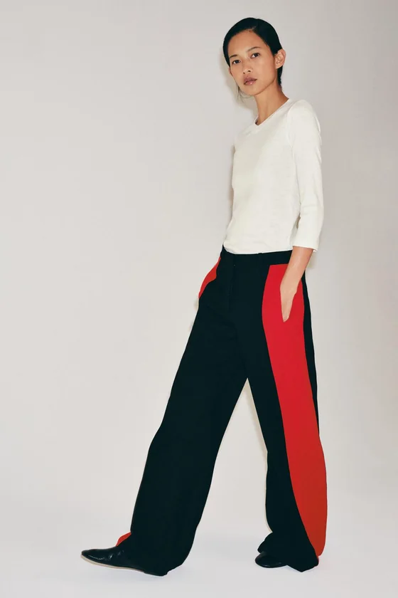 ШИРОКИЕ БРЮКИ С ПОЛОСАМИ ПО БОКАМ — коллекция Zara «ZW»