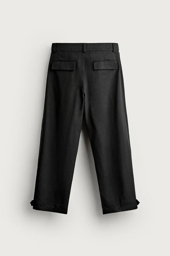 Брюки balloon fit с отворотами
