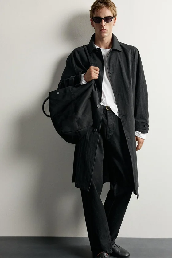 КОНТРАСТНЫЙ ТРЕНЧ RELAXED FIT