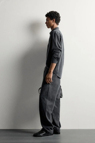 Рубашка Relaxed Fit из струящейся ткани