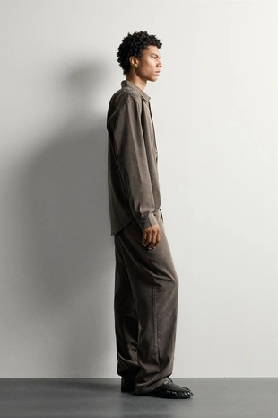 Рубашка Relaxed Fit из струящейся ткани- Заказать в России
