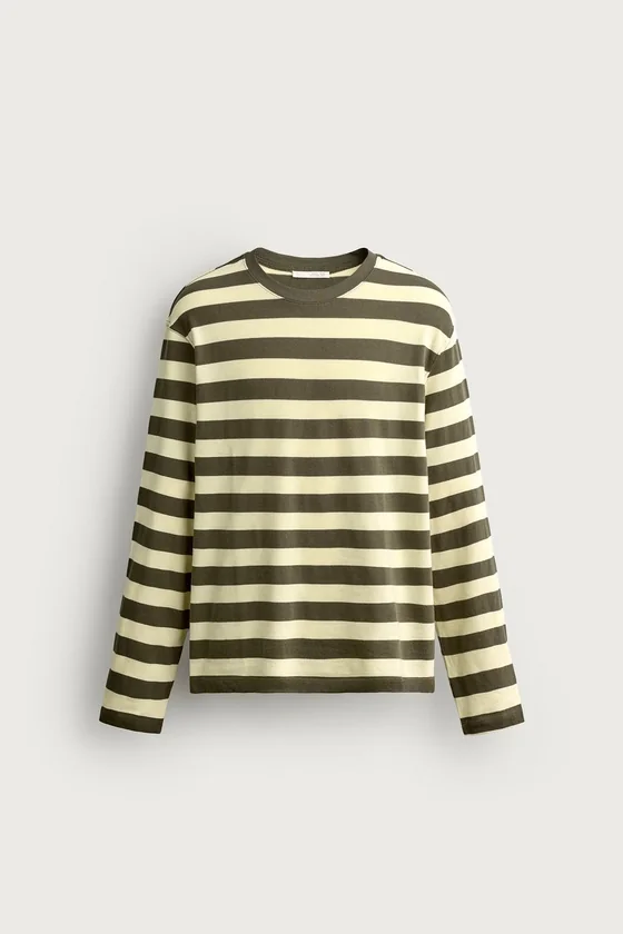 ЖАККАРДОВАЯ ФУТБОЛКА REGULAR FIT В ПОЛОСКУ