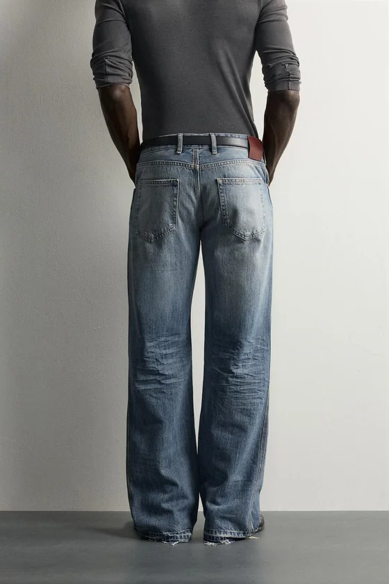 ДЖИНСЫ BOOTCUT С НИЗКОЙ ПОСАДКОЙ И РАЗРЕЗАМИ