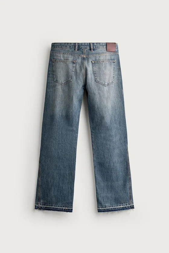 ДЖИНСЫ BOOTCUT С НИЗКОЙ ПОСАДКОЙ И РАЗРЕЗАМИ
