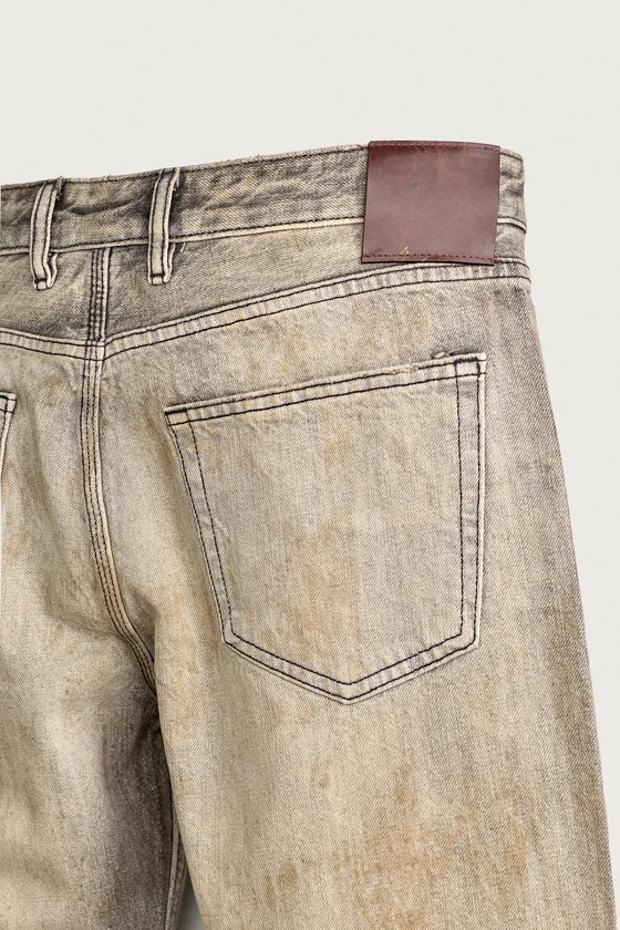 ДЖИНСЫ BOOTCUT LOW RISE С ВИНТАЖНЫМ ЭФФЕКТОМ