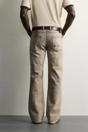 Джинсы Bootcut Low Rise с винтажным эффектом- Заказать в России