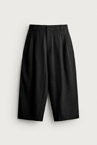 Брюки Relaxed Wide Fit со складками- Заказать в России