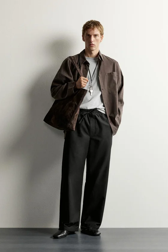 БРЮКИ RELAXED FIT С ПУГОВИЦАМИ